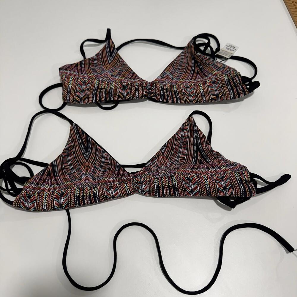 Women’s L Space black Design Pattern swim bikini top (SET OF‎ 2) Summer Vacation